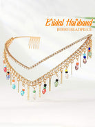 Crystal and Colorful Fringe Tiara