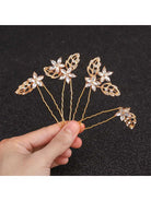 Crystal Floral Hair Clip Set