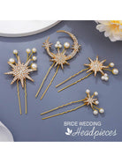 Celestial Pearl and Rhinestone Hair Clip Set