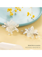 2-Piece Silver Flower Hair Clip Collection