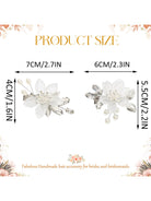 Shimmering Floral and Leaf Hair Clip Duo