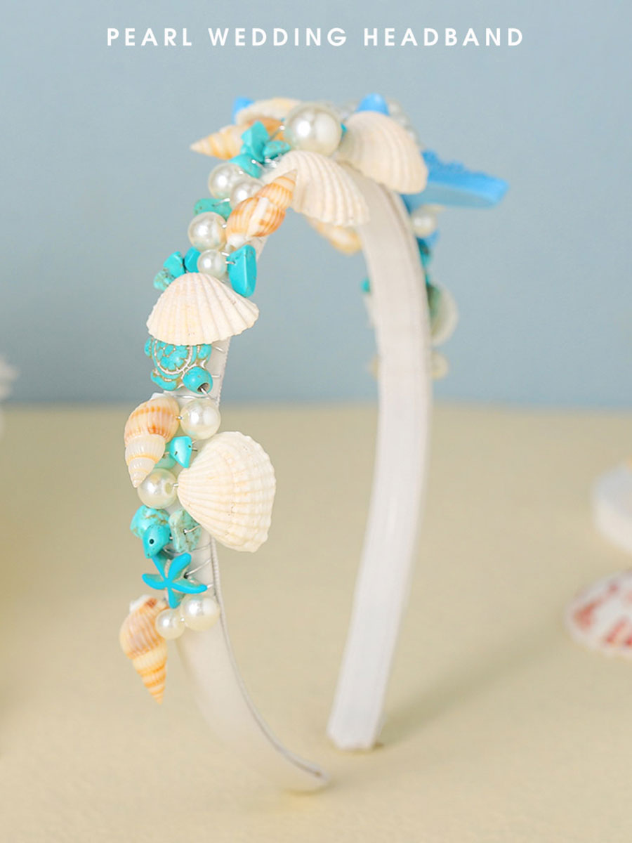 Seashell and Pearl Bohemian Headpiece