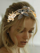 Golden Floral Hair Accessory