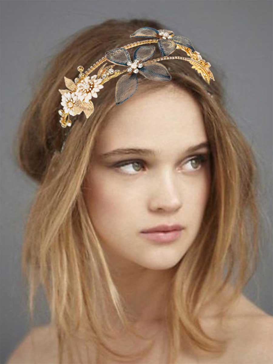 Dainty Gold Flower Hairband