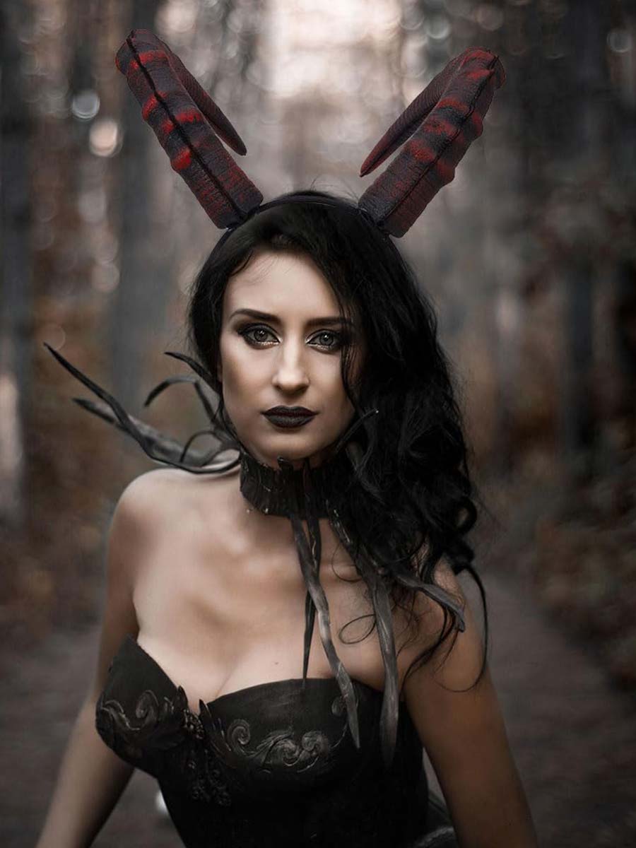 Evil-Themed Devil Horn Hairband