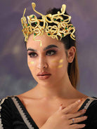 Golden Serpent Hairpiece for Festive Occasions