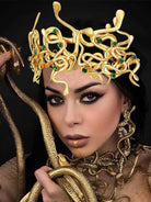 Gold Snake-Themed Hair Accessory for Parties