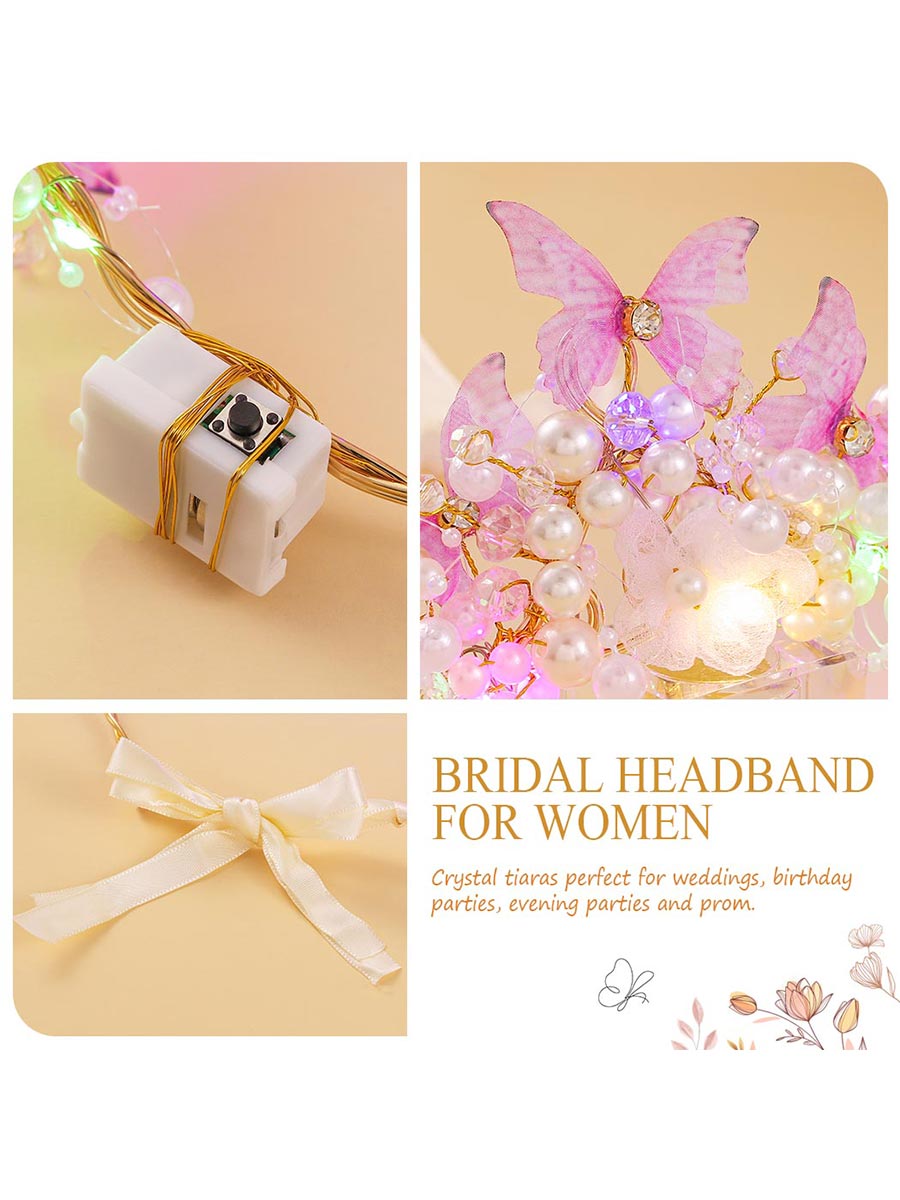 Luminous Butterfly Floral Hair Accessory