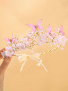 Glittering Butterfly Floral LED Headband