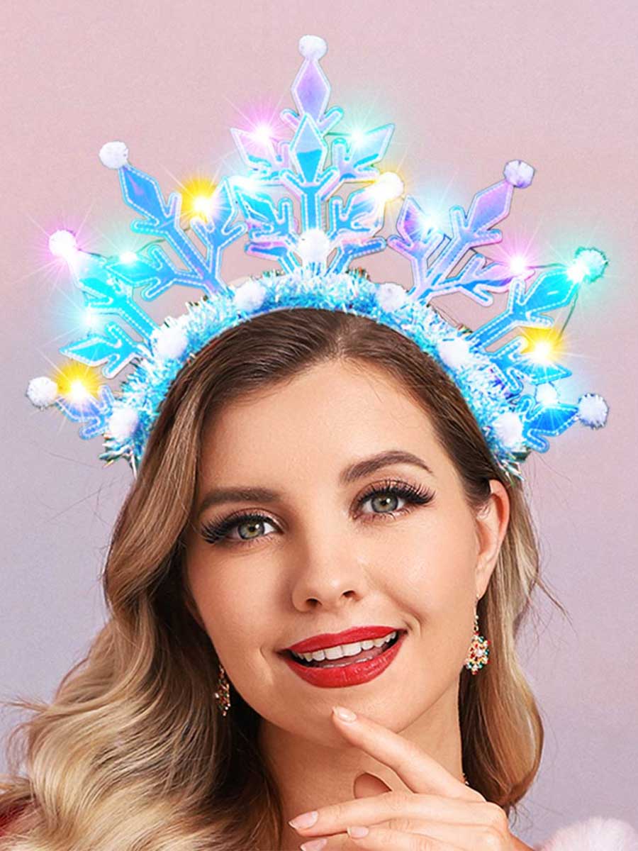 LED Snowflake Party Headband