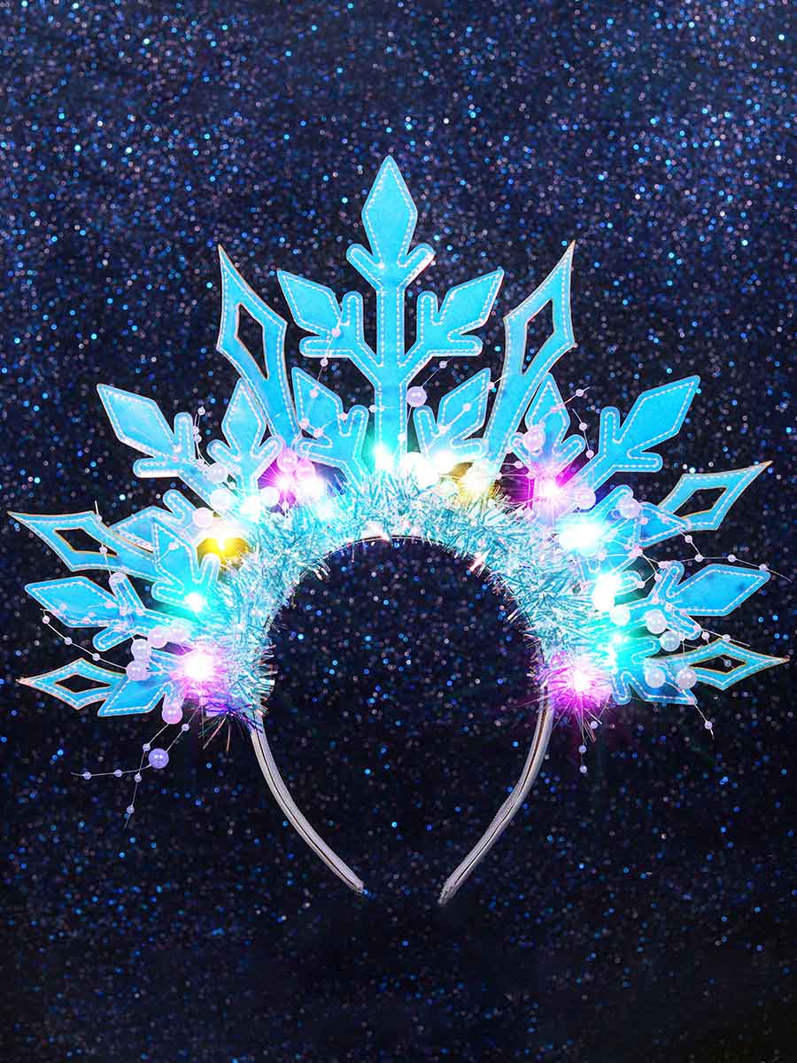 LED Snowflake Beaded Headpiece