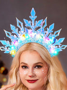 Beaded Snowflake Glow Hairpiece