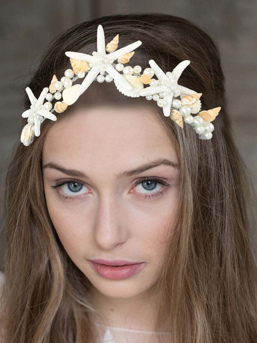 Nautical Starfish Crown with Pearls