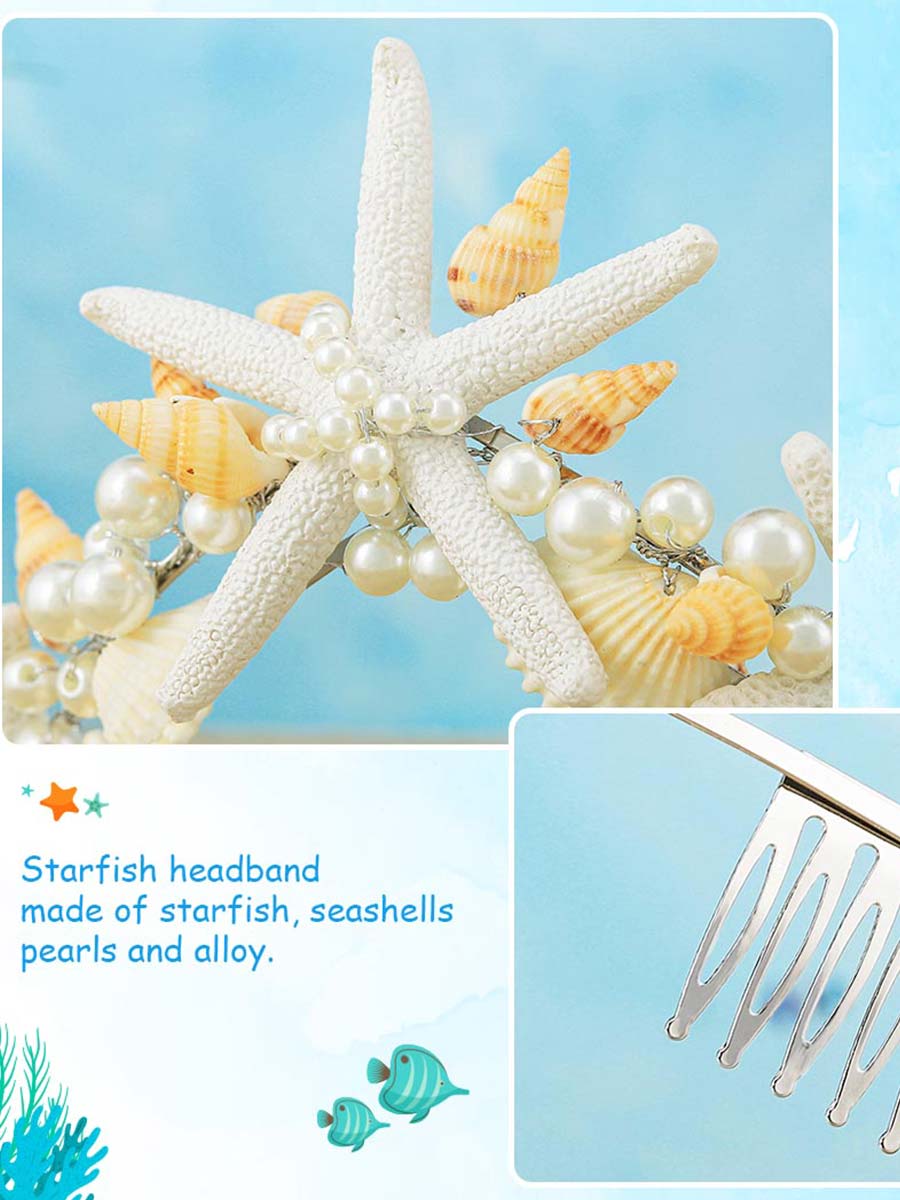 Tropical Shell and Starfish Hair Accessory