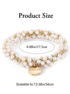 Pearl-Embellished Stretchy Hair Bands (Set of 3)