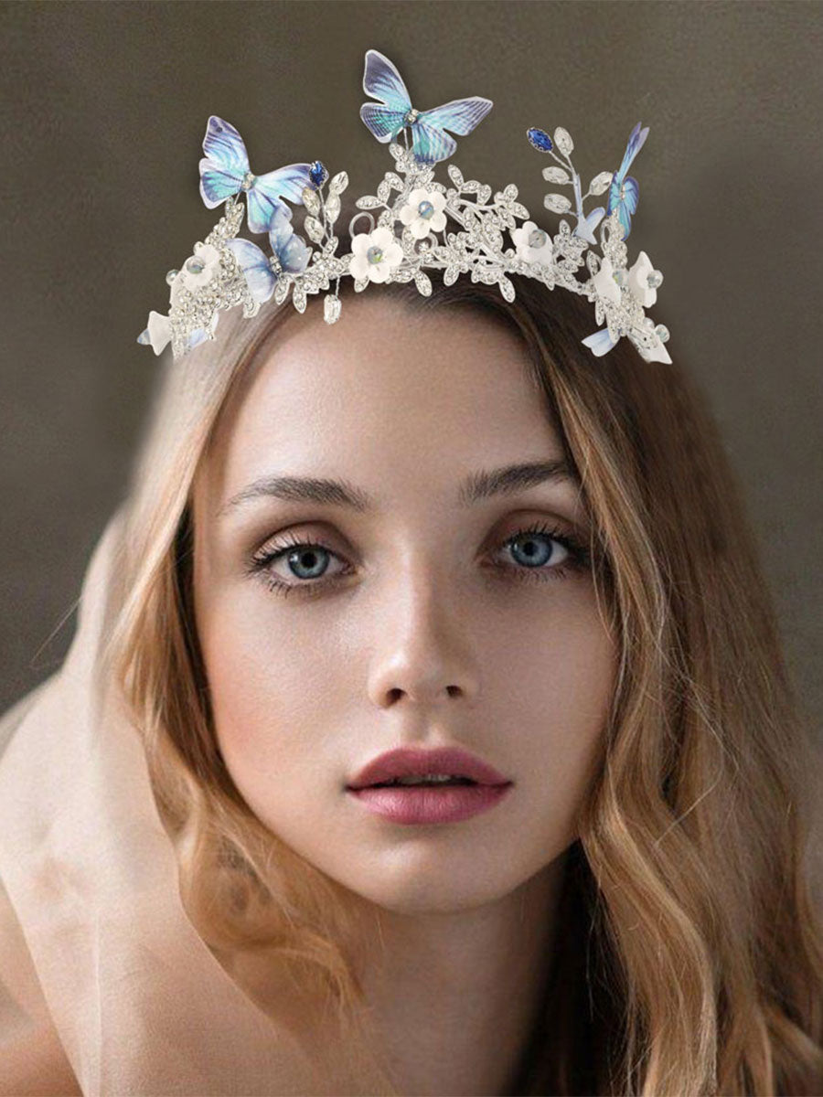 Butterfly-Inspired Rhinestone Diadem