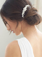 Rhinestone-Studded Pearl Wedding Hair Comb