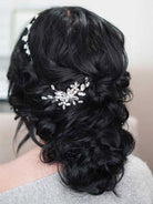 Dazzling Silver Gemstone Hair Accessory