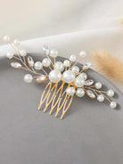 Glittering Pearl and Rhinestone Side Hair Comb