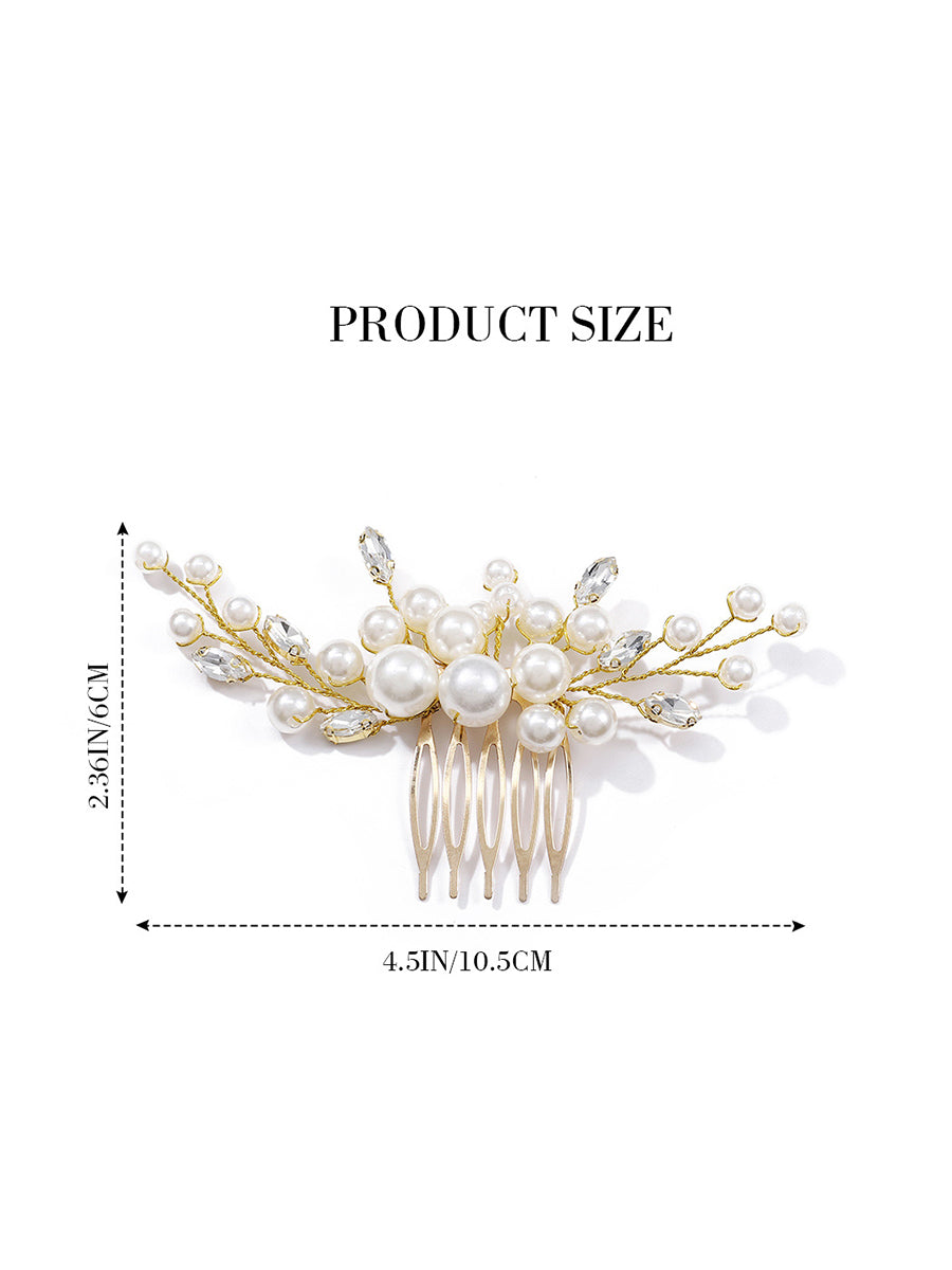 Lustrous Rhinestone Bridal Side Comb