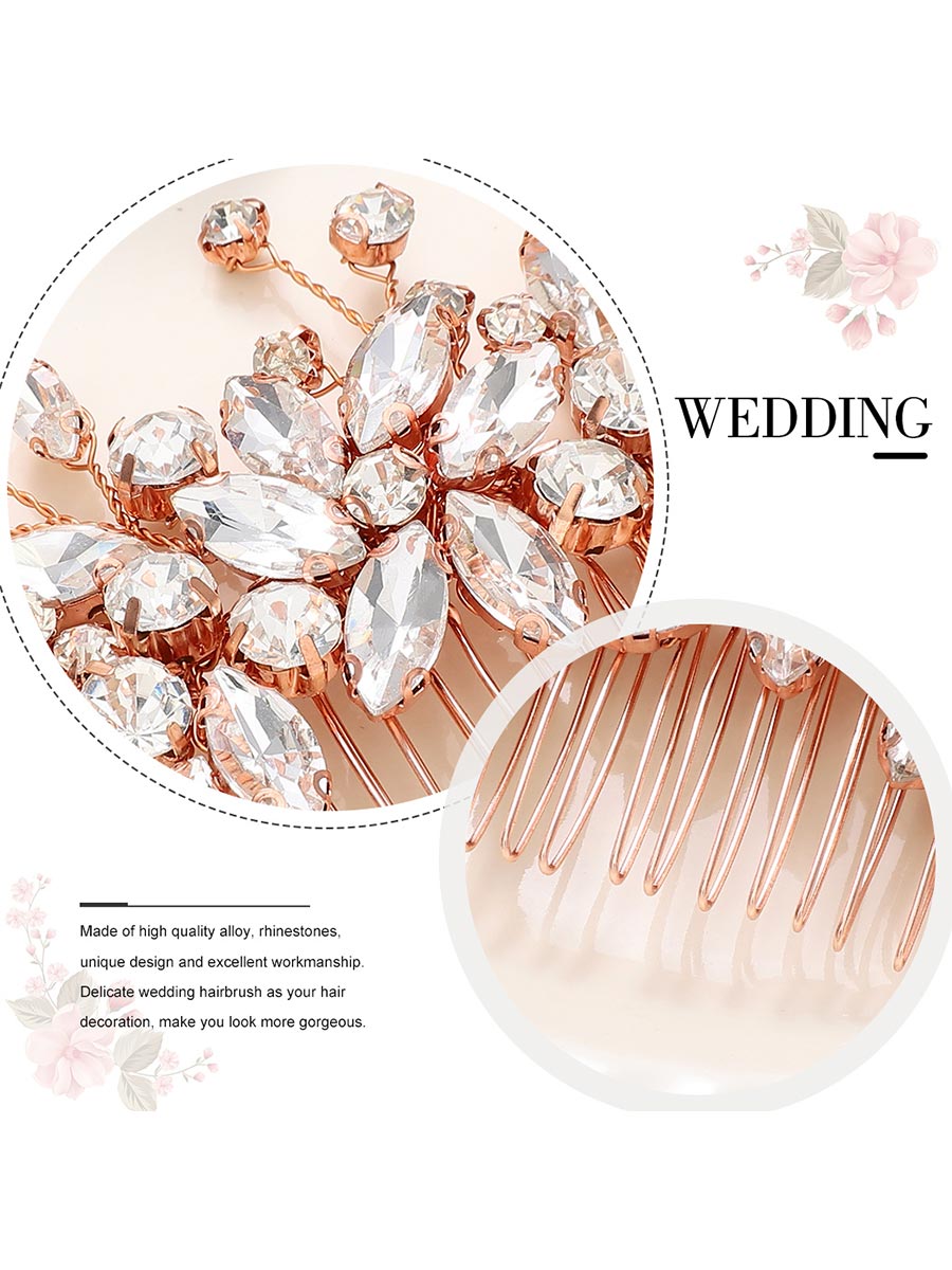 Elegant Crystal Blossom Wedding Hair Clip