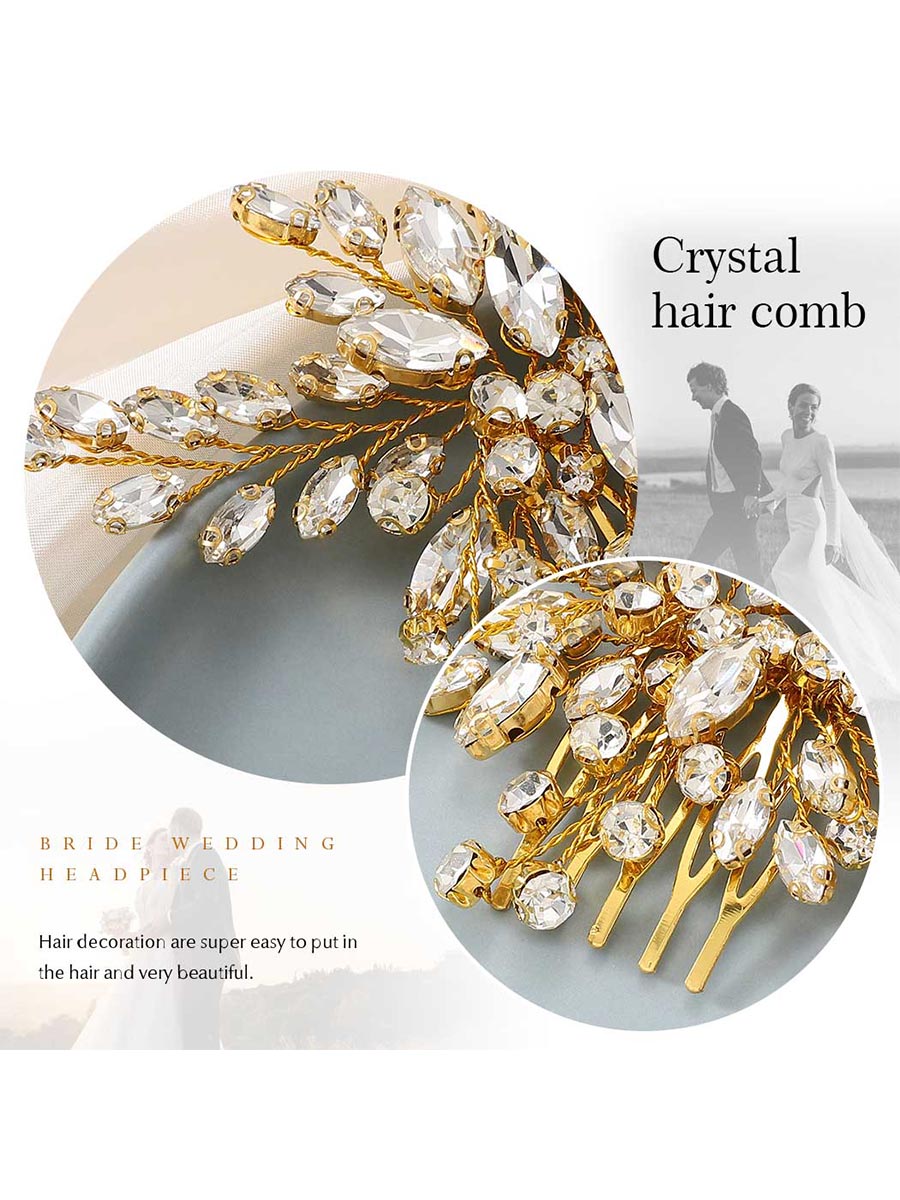 Elegant Alloy and Crystal Bridal Hair Accessory