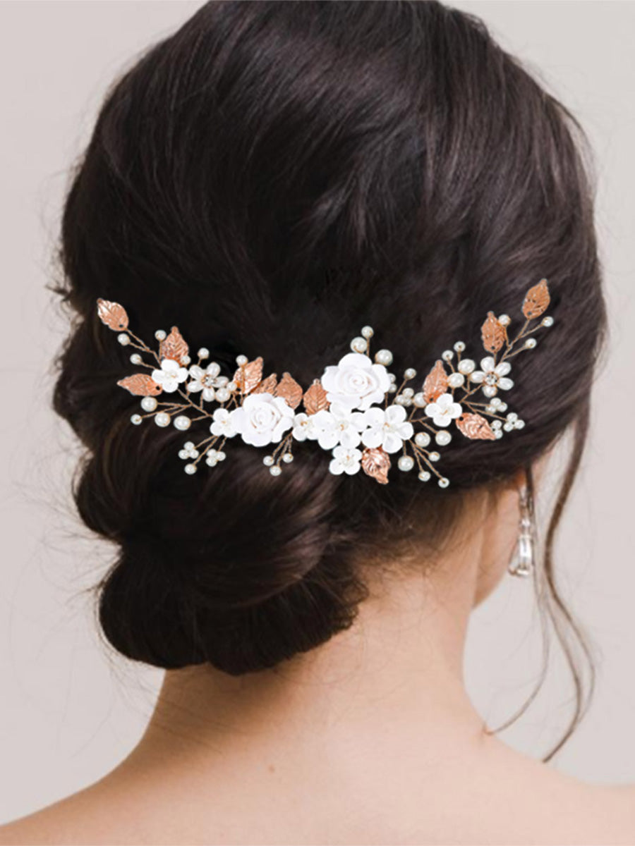 Pearl-Studded Vine Hair Ornament