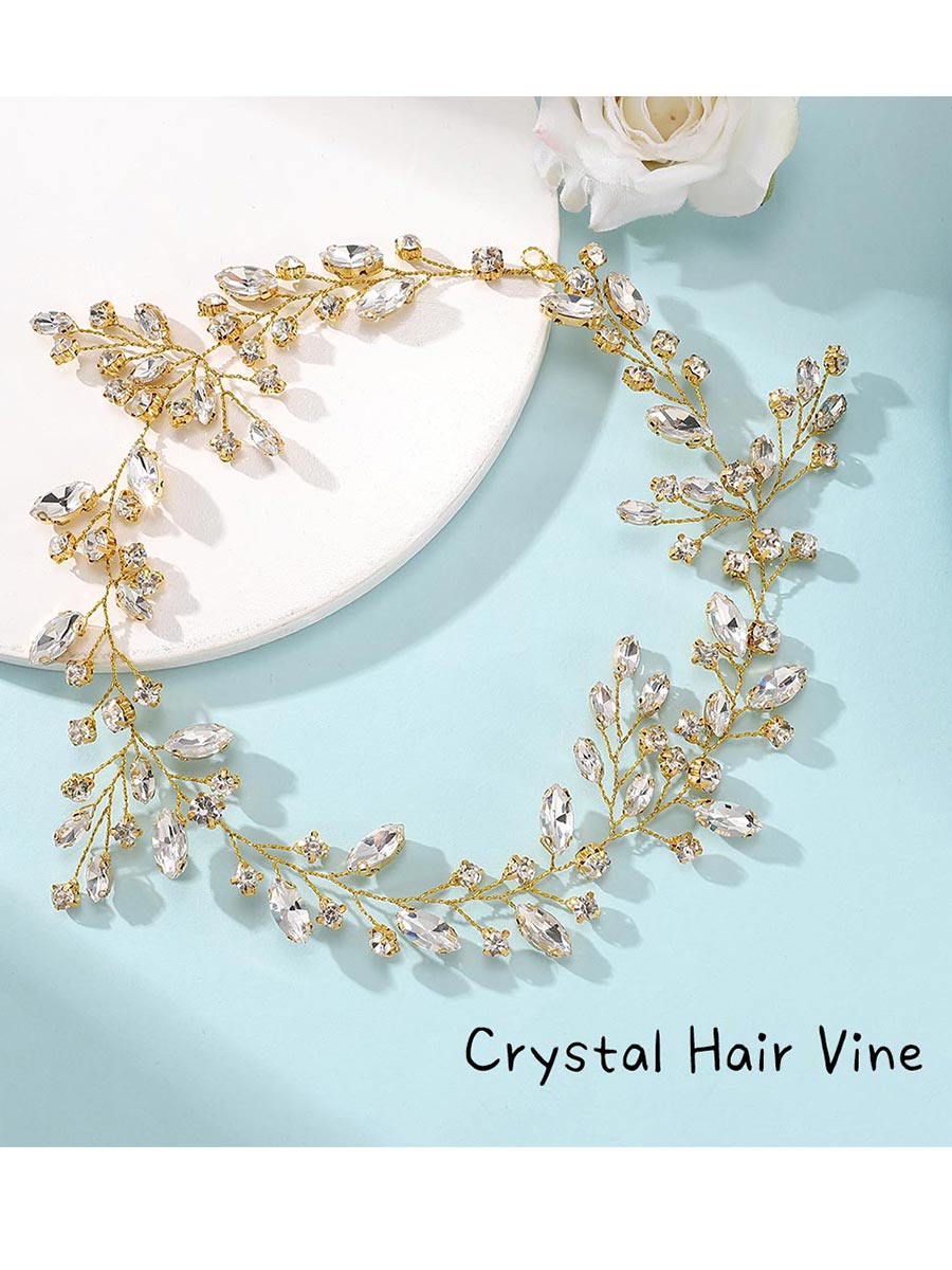 Alloy and Crystal Wedding Hair Vine