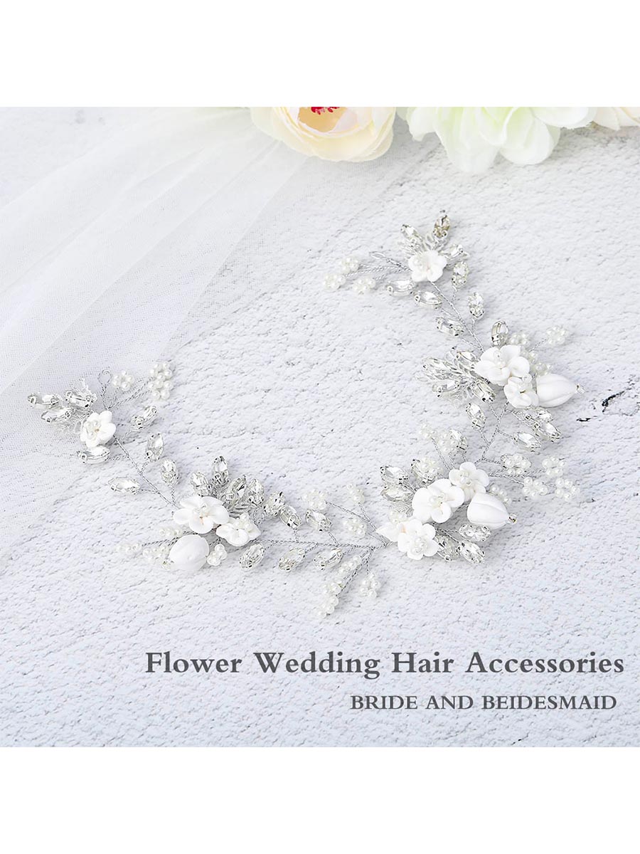 Elegant Silver Flower Hair Adornment