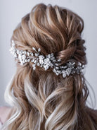 Crystal and Pearl Wedding Hair Vine