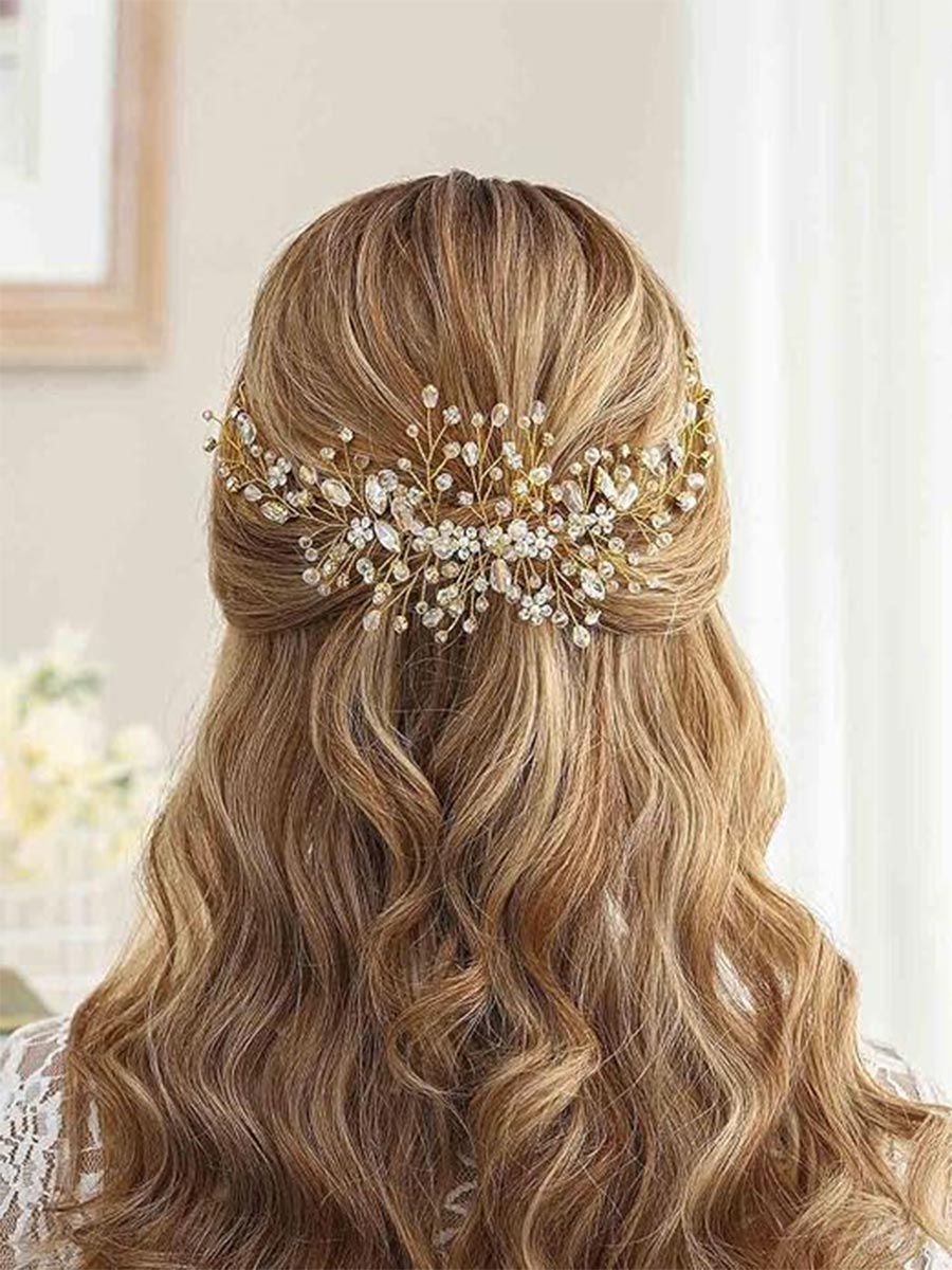 Romantic Crystal Vine Headpiece