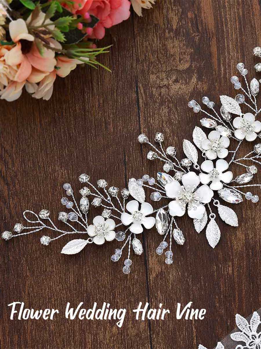 Wedding Silver Crystal Hair Vine