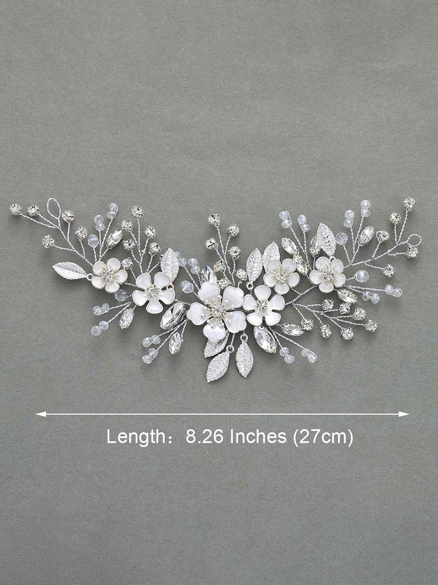 Silver Flower Wedding Hair Ornament