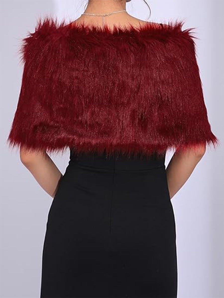 Elegant Faux Fur Winter Stole