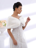 Elegant Fur Shoulder Cape for Weddings