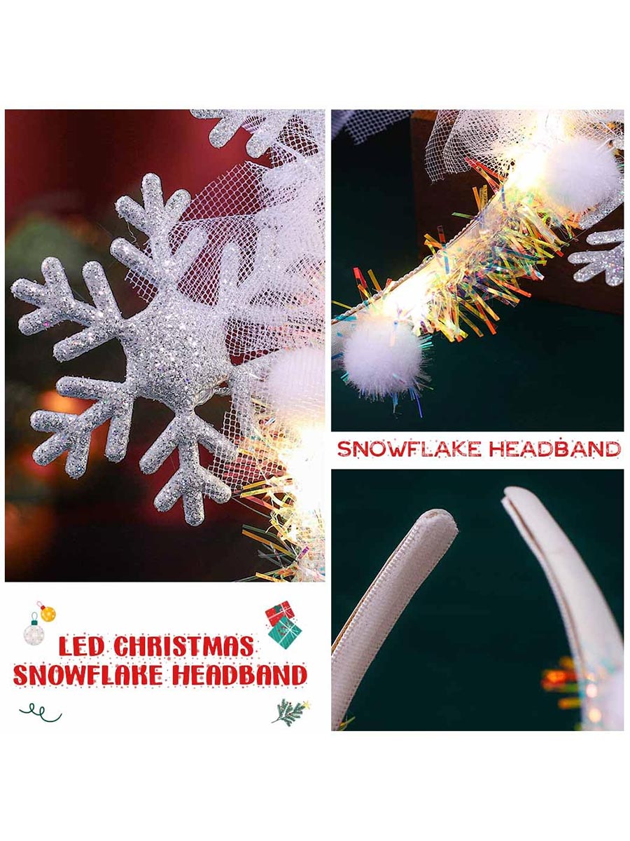 Charming LED Snowflake Party Headband