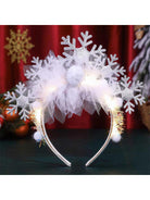 Snowflake-Themed Light-Up Headband for Holidays