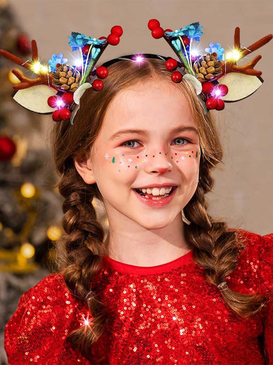 Cute Light-Up Reindeer Horns Hairband