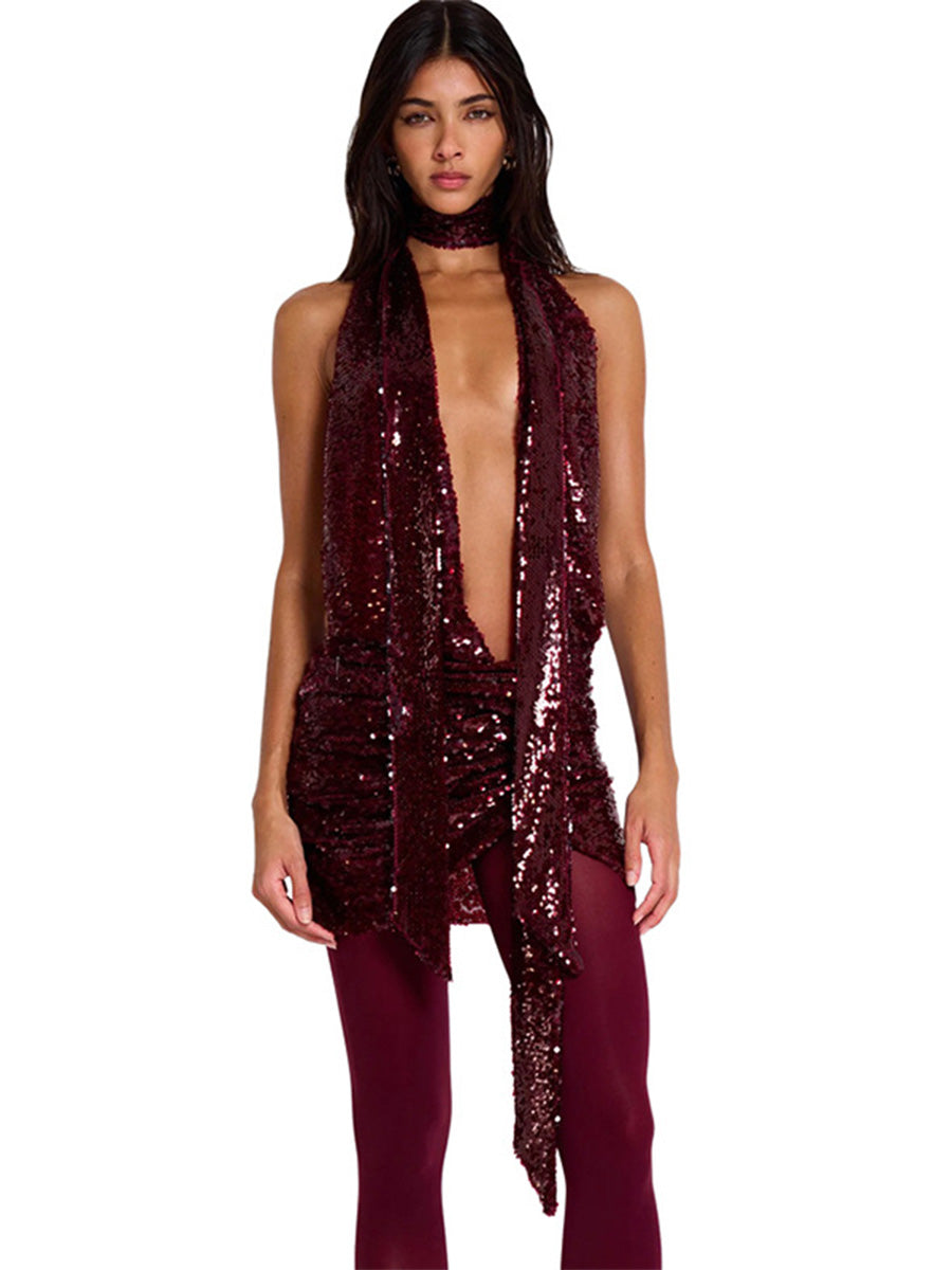 Sparkle Hot Girl Deep V