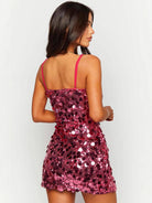 Sexy Backless Sequin Mini Dress - Perfect for Parties, Prom & Celebrations