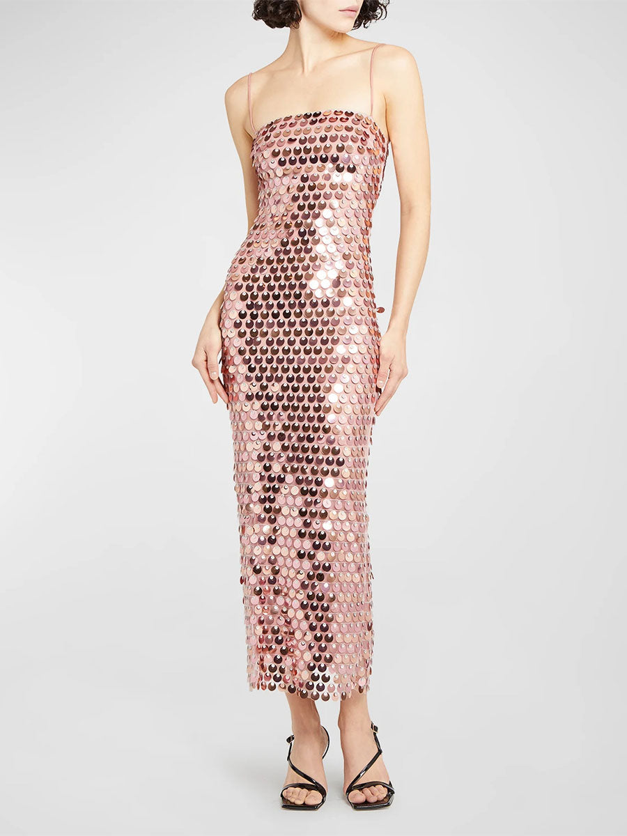 Dazzling Sequin Slip Dress - Long & Luxurious for a Red Carpet Look