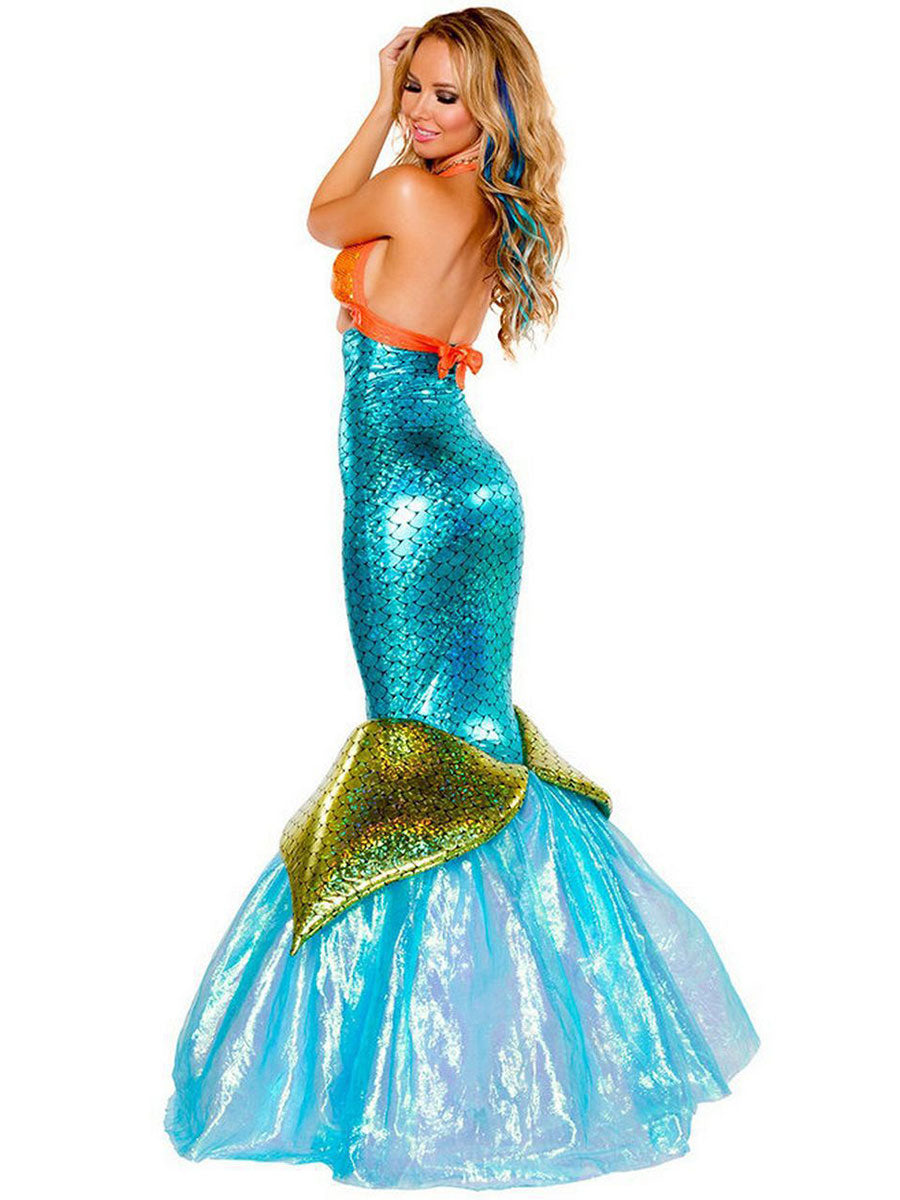 Glittering Mermaid Costume Dress - Reflective Material for a Dazzling Look