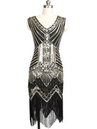 Sparkling 1920s Embroidered Beaded Sequin Fringe Party Dress