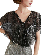 Sparkling Black Mesh Cover-Up