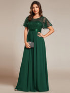 Sequin Patchwork Social Occasion Elegant Gown