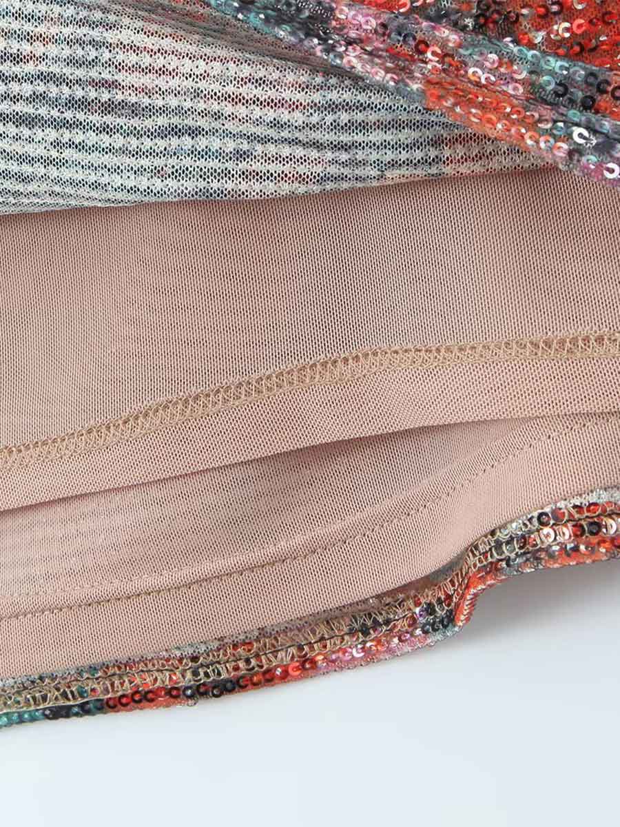 Vintage Style French Dress with Rose Sequins and Thin Straps