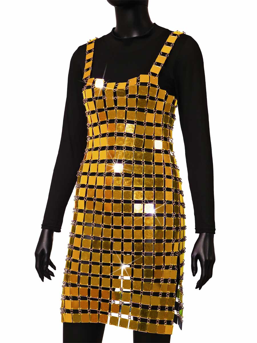 Club Style Casual Acrylic Sequin Dress