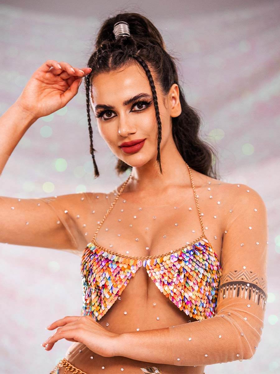 sparkly bra top