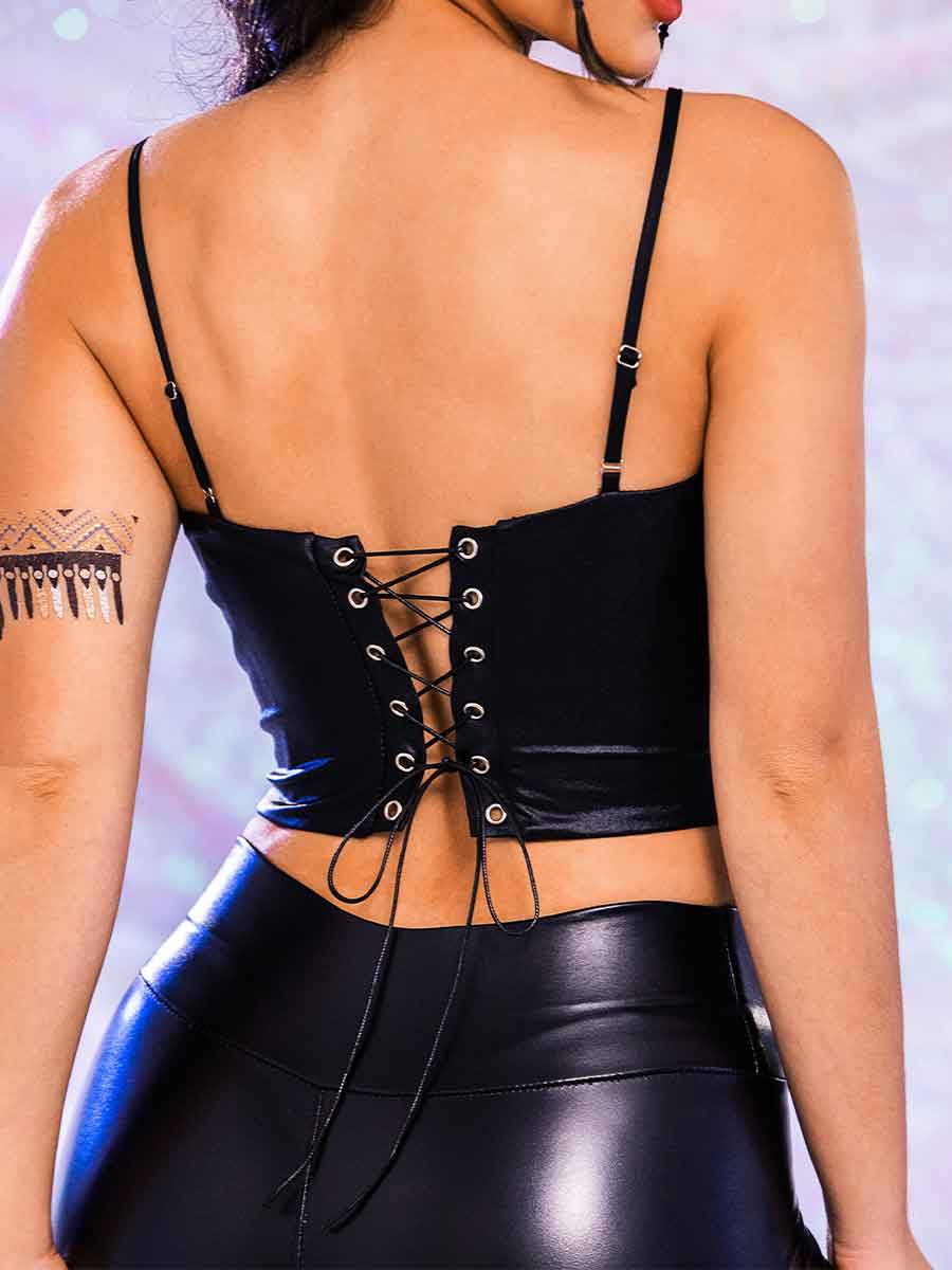 Black studded bustier