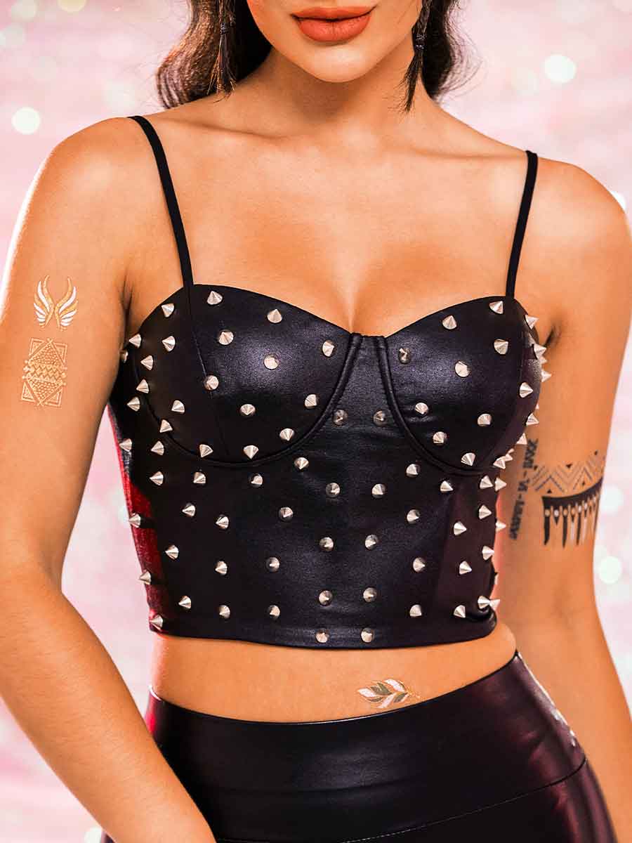 Black Punk studded corset